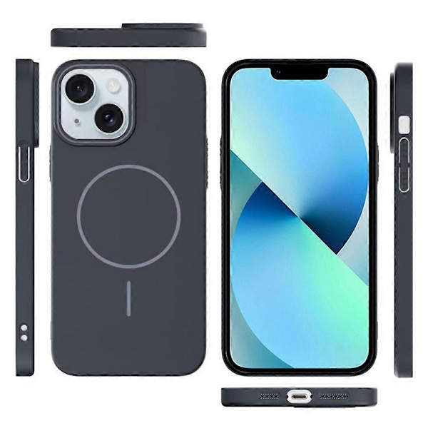 Skal för iPhone 13 Kompatibelt med MagSafe Slim PC Baksida Multicolor Dark Grey