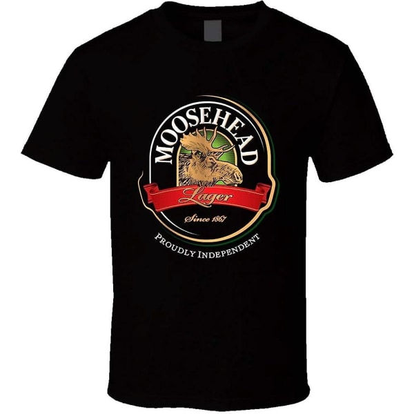 Grxsw Moosehead Beer Retro Reklam kanadensisk öl T-shirt Black XXL