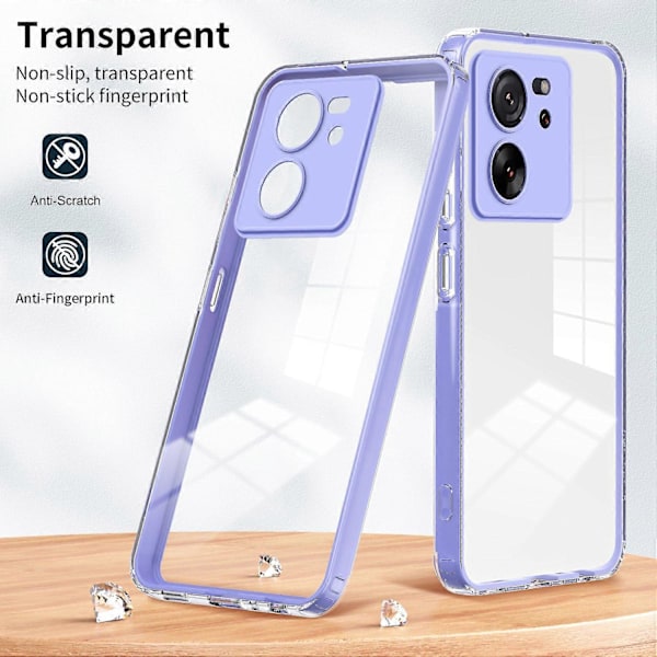 Til Xiaomi 13T/13T Pro Gennemsigtigt Cover TPU+PC Beskyttende Telefoncover Multicolor Style C