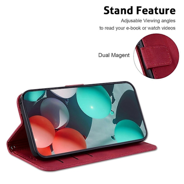 Stand Case til Infinix Note 40 5G med 7-formet mønster, præget læder telefoncover Multicolor Style E