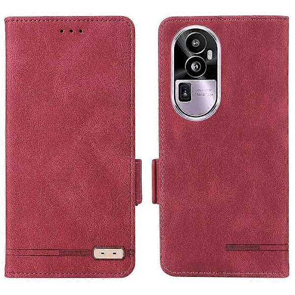 Oppo Reno10 Pro+ 5G -laitteelle Hardware Decor Lompakkokotelo PU-nahkainen Käännettävä Jalustakansi Multicolor Style A