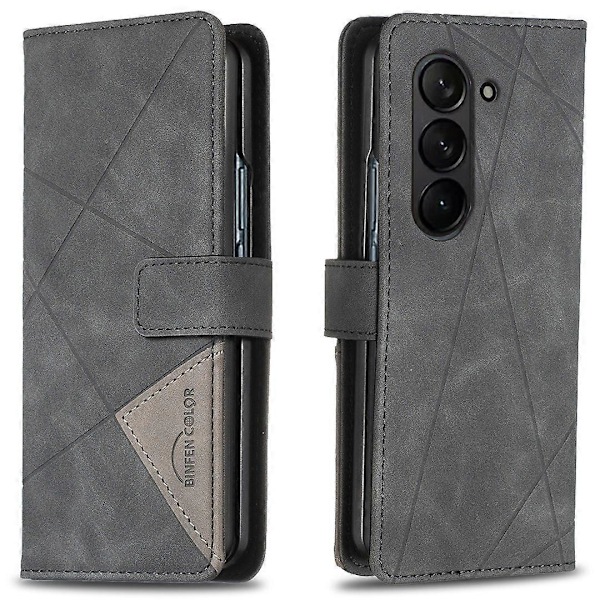 BINFEN COLOR BF05 Samsung Galaxy Z Fold6 5G -kotelolle PU-nahkainen geometrinen puhelinkuori Multicolor Style C