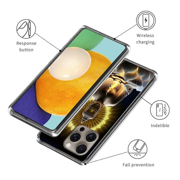 Deksel til iPhone 16 Pro Max, støtabsorberende TPU-mønster, trykt telefondeksel Multicolor Style M