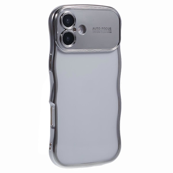 iPhone 16 -kotelo, galvanoidulla kiharakehyksellä, TPU, kirkas puhelinkuori Multicolor Style A