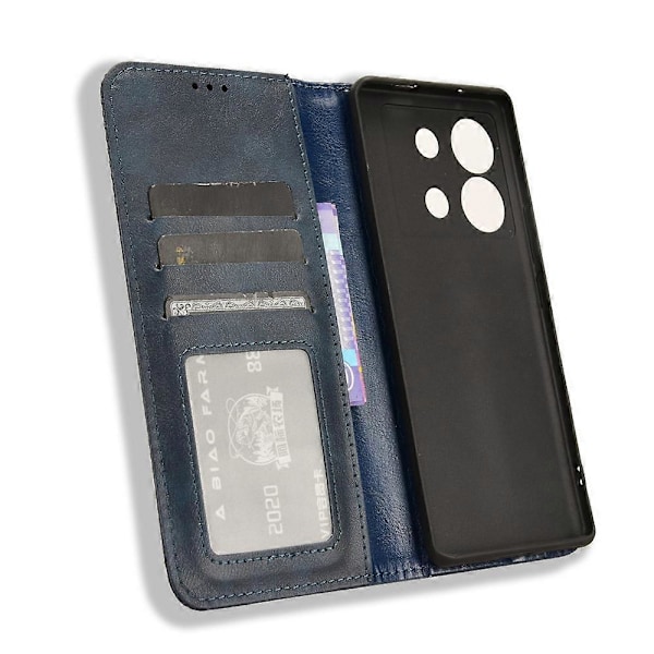 Til Infinix Zero 30 5G Etui Retro PU Læder Standpung Cover Multicolor Style C
