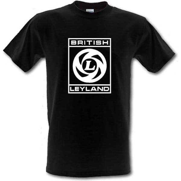 Revolutionary Tees British Leyland Retro Logo Britisk Bilindustri Kraftig Bomulds T-shirt S-xxl Black M