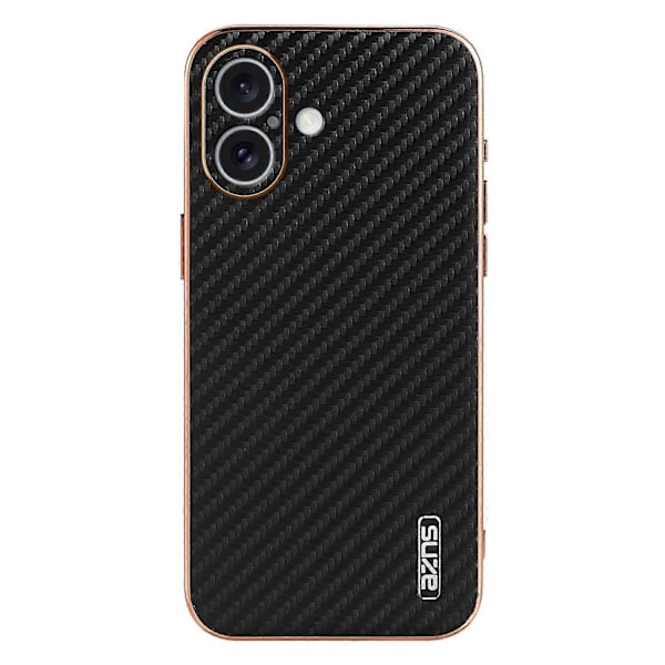 AZNS iPhone 16 -kotelo, galvanointi, hiilikuitukuvio, PU+TPU-puhelinkuori Multicolor Style B
