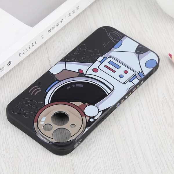 Spaceman kikkertveske til iPhone 14 Plus Black