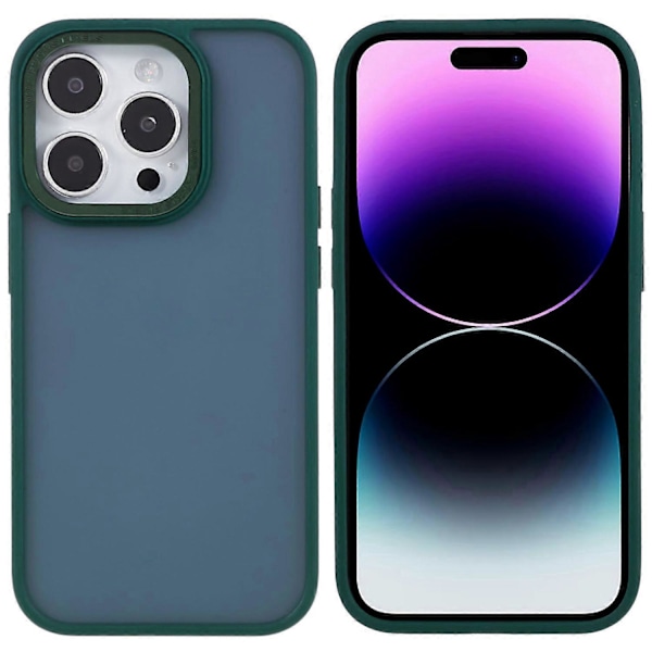 FULEXIN För iPhone 15 Pro PC+TPU Mobilskal Metall Linsskyddsram Anti-Repskydd Multicolor Style C