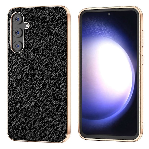 Samsung Galaxy S23 FE puhelinkotelo Nano-galvanoidulla lehmännahalla päällystetty TPU+PC-suojus Multicolor Style A