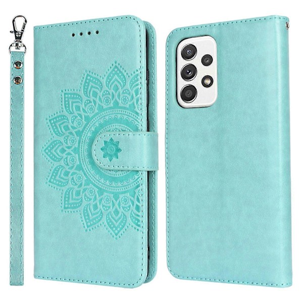 Til Samsung Galaxy A52 5G Etui PU Læder R61 Tekstur Wallet Kort Slots Telefon Cover Multicolor Style C