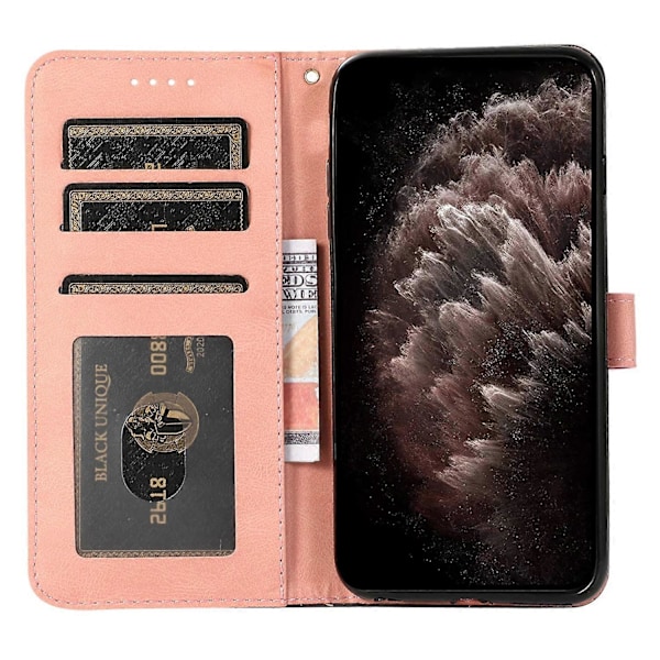 Til Xiaomi 14T Cover Farvesplejsning Tegnebog Stativ Læder Telefonetui med Håndledsrem Multicolor Style D