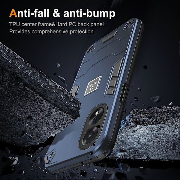 PC+TPU-etui med dobbelt lag design og faldbeskyttelse til Oppo A38 4G/A18 4G Multicolor Style C