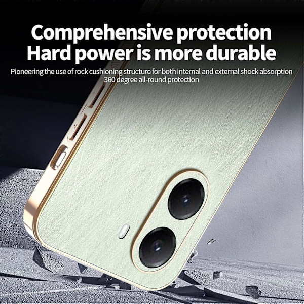 KADEM Deksel til Xiaomi Poco X7 Pro 5G Elektroplettert Silke Tekstur PU+TPU Telefon Bakdeksel Multicolor Green