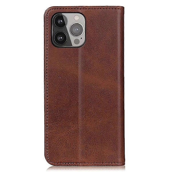 Splitlæder Auto-absorberende Tegnebog Stand Telefon Cover til iPhone 13 Pro Max 6.7 tommer
