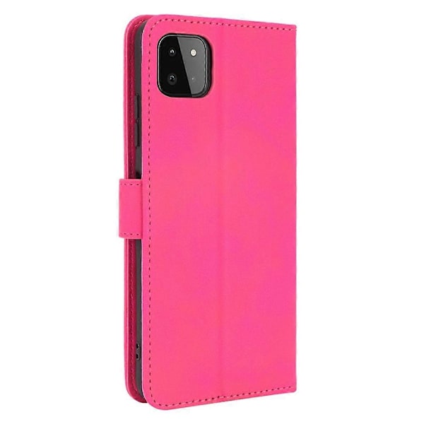 Hud-berøringsfølelse Wallet Stand Læder Flip Case Telefon Cover til Samsung Galaxy A22 5G (EU Version) Multicolor Style E