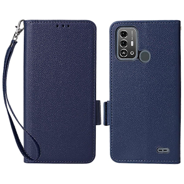 For ZTE Blade A53 Pro Deksel Støtsikkert Telefondeksel PU Lær Shell med Stropp Multicolor Style A