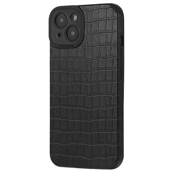Til iPhone 13 Cover Slim-Fit Krokodille Tekstur PU Læder+TPU Telefon Cover Multicolor Style B