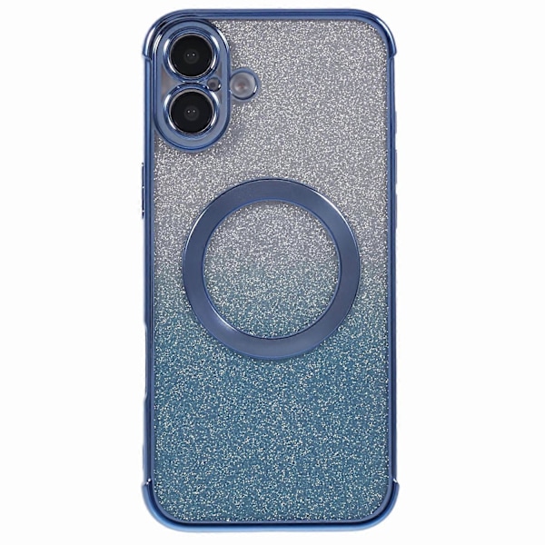iPhone 16 Plus -kotelo, yhteensopiva MagSafe-sähköpinnoituksen kanssa TPU Gradient Glitter -puhelinkuori Multicolor Style C