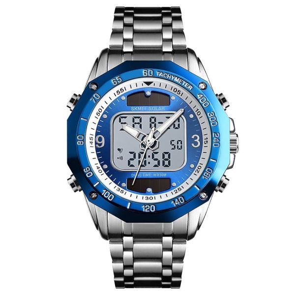 SKMEI 1493 Quartz Digital Electronic Watch Mode Casual Outdoor Sports Herrarmbandsur Dual blue