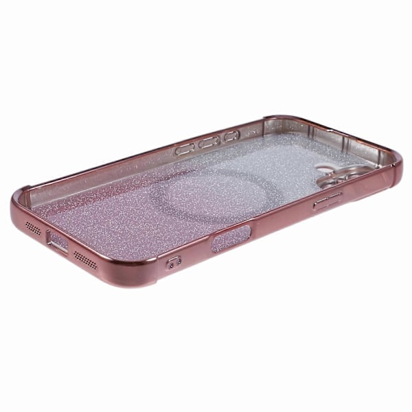 iPhone 16 Plus -kotelo, yhteensopiva MagSafe-sähköpinnoituksen kanssa TPU Gradient Glitter -puhelinkuori Multicolor Style F