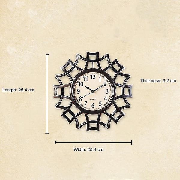 Abstrakt väggklocka Digital geometrisk väggklocka Quartz Copper A