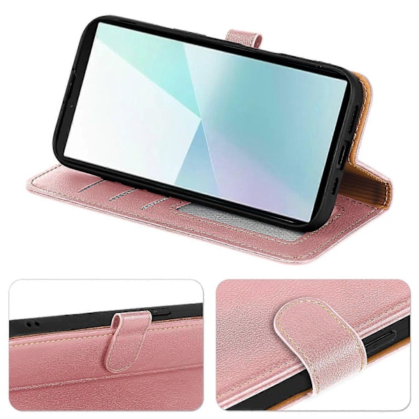 Til Nothing Phone (3a) Pro Etui Wallet RFID-blokering Litchi Tekstur Læder Telefon Cover Multicolor Rose Gold