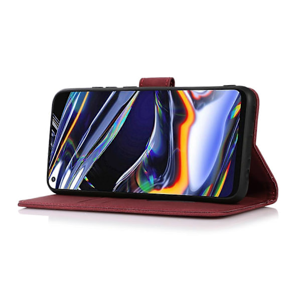 KHAZNEH Wallet Stand Design Læder Cover Case til Samsung Galaxy S21 FE/S21 Fan Edition Multicolor Style B