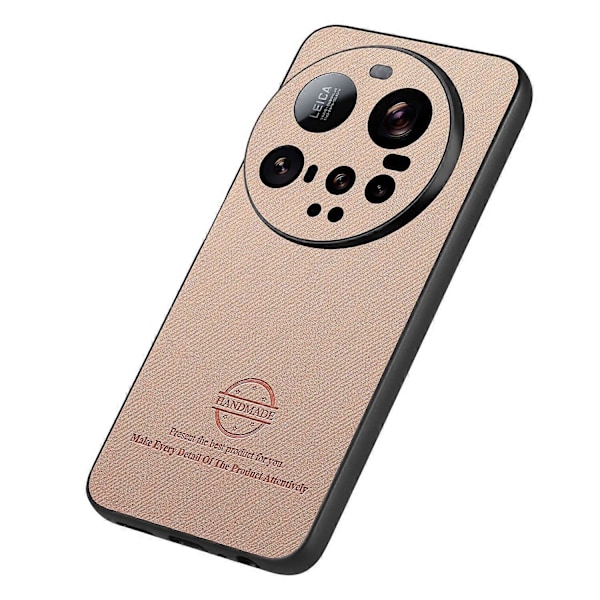 For Xiaomi 15 Ultra Lær Telefon Bakdeksel med Stofftekstur Multicolor Pink