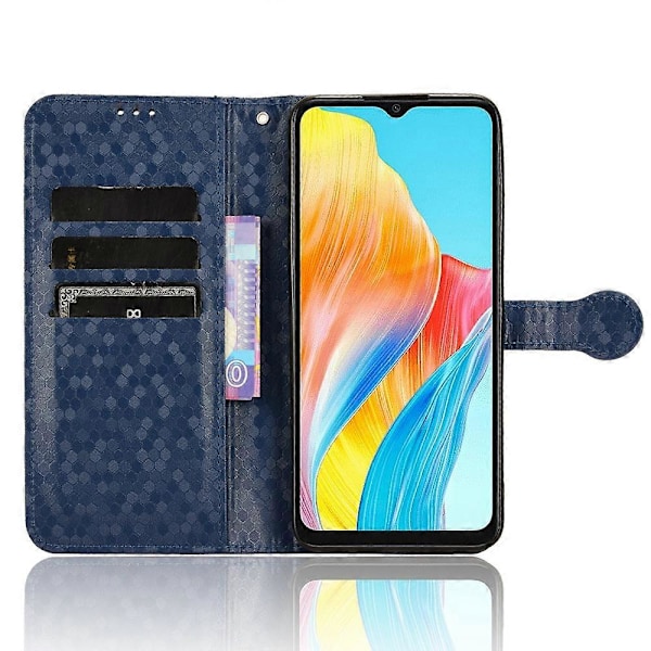 För Oppo A38 4G Fodral PU Läder Präglat Vikbart Ställ Mobiltelefon Skal Multicolor Style A