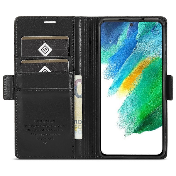 LC.IMEEKE Stand Wallet Funktion PU Læder Folio Flip Telefon Cover til Samsung Galaxy S22+ 5G