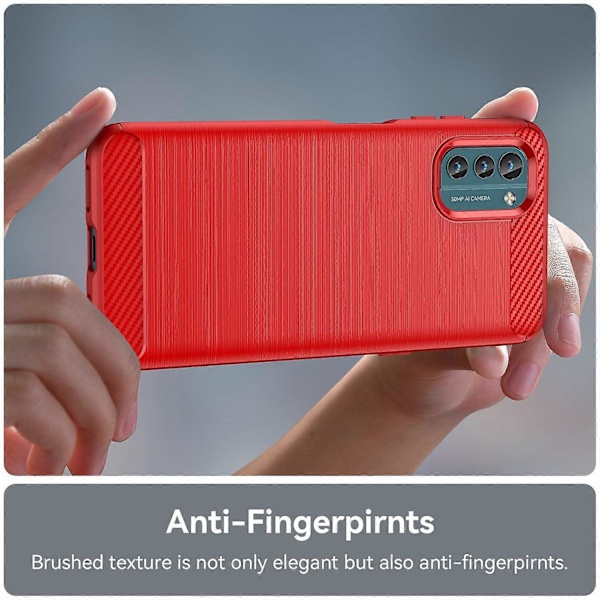 Nokia G21/G11 Harjattu Hiilikuitukuvio TPU Takakuori Puhelimen Iskunkestävä Suojus Multicolor Style C