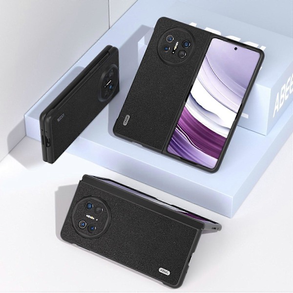 Huawei Mate X5 -kotelo aitoa lehmännahkaa+TPU+PC Litsi-kuvioinen puhelinkuori Multicolor Style C