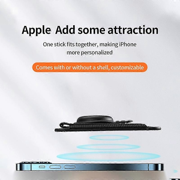Tyyppi K Joustava nauha PU-nahkainen puhelimen takakorttitasku, yhteensopiva MagSafe-suojakotelon kanssa Multicolor Style H