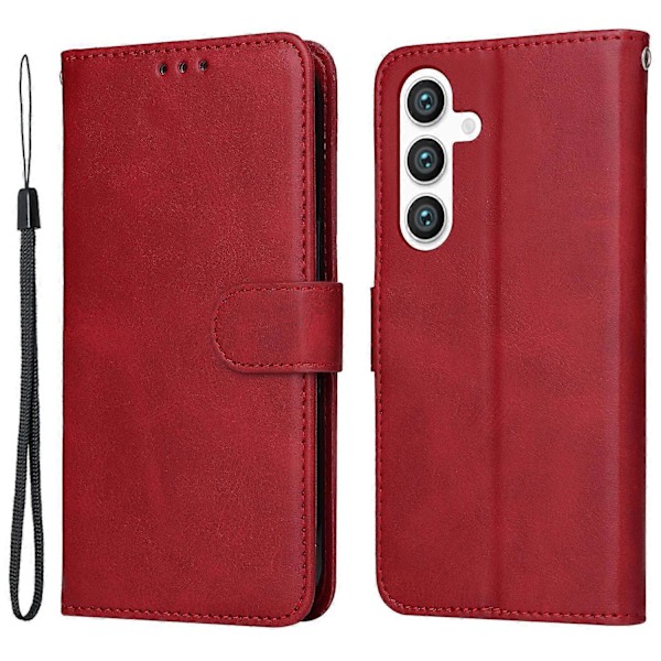 Plånboksfodral för Samsung Galaxy S24+ PU Läder Kalvtextur Telefonskal Multicolor Style C