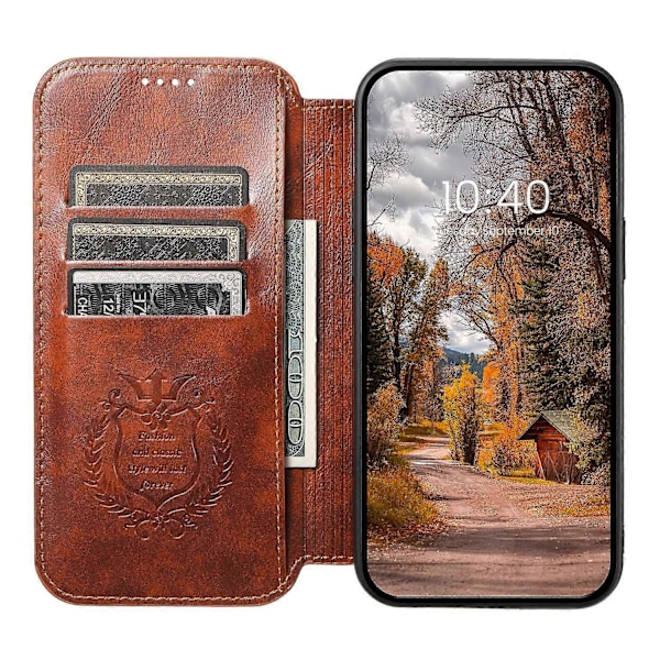 SUTENI J05 Mobilskal för iPhone 13 Pro Max Kompatibelt med MagSafe PU Läder Ställ Plånboksfodral Multicolor Style D