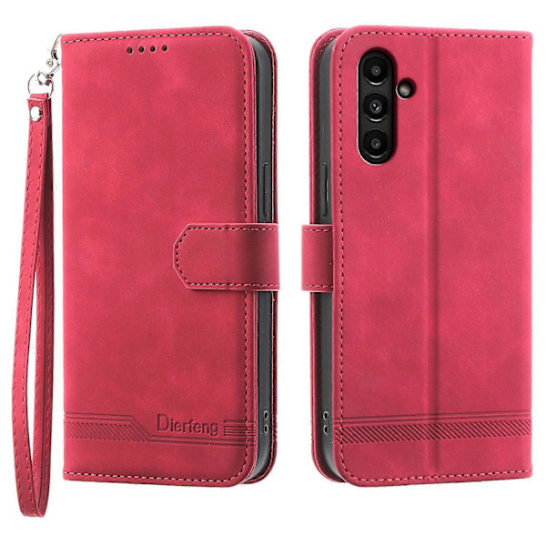 DIERFENG DF-03 Samsung Galaxy A15 4G -puhelinkotelo, iskunkestävä nahkainen jalustallinen lompakkokotelo Multicolor Style A
