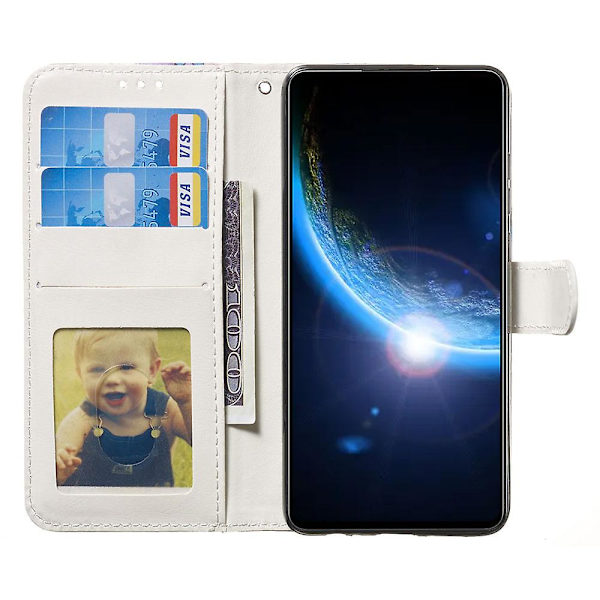 Stativ Telefonplånbok Case För Iphone 15 Plus, Pu Lädermönster Utskrift Cover Lion