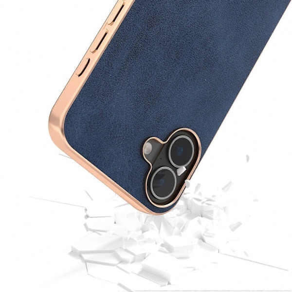 iPhone 16 Plus -kotelo, galvanointi, puhelinkuori, lehmännahkakuvio, PU+TPU-suojakotelo Multicolor Style D