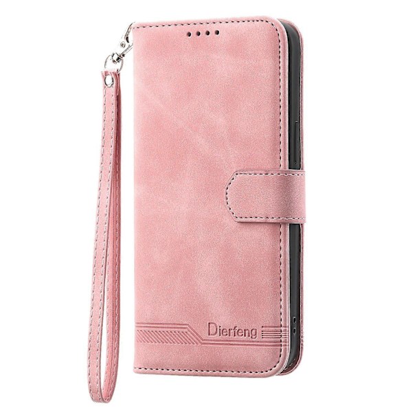DIERFENG DF-03 Samsung Galaxy A05 4G -puhelinkotelo PU-nahkaa, jalustalla ja lompakolla Multicolor Style B
