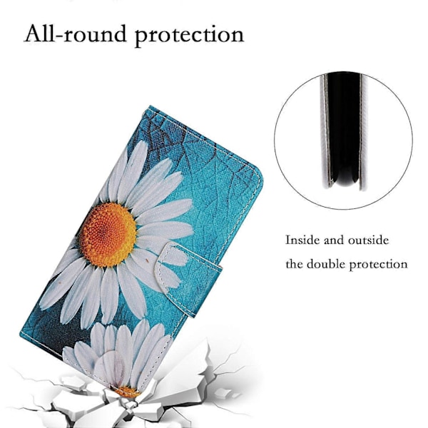 Til Samsung Galaxy A25 5G Etui Mønsterprint Kryds Tekstur Cover Multicolor Large Chrysanthemum