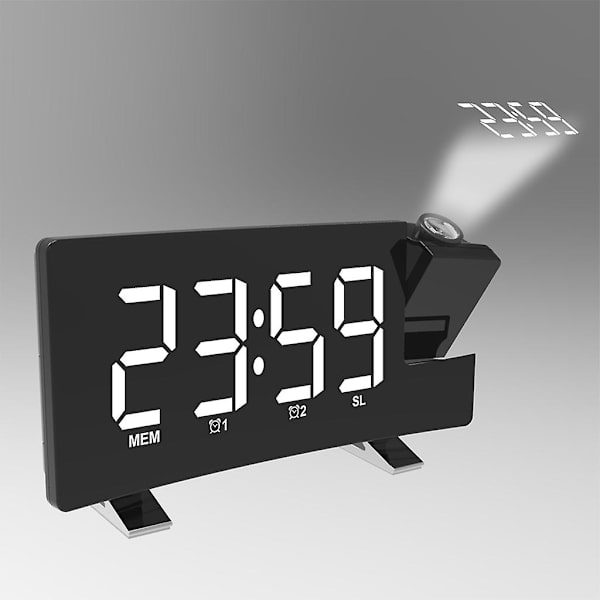 Retro Desktop LED Firkantet Vækkeur Elektronisk Kontrol Nordisk Stil Ur Blue word