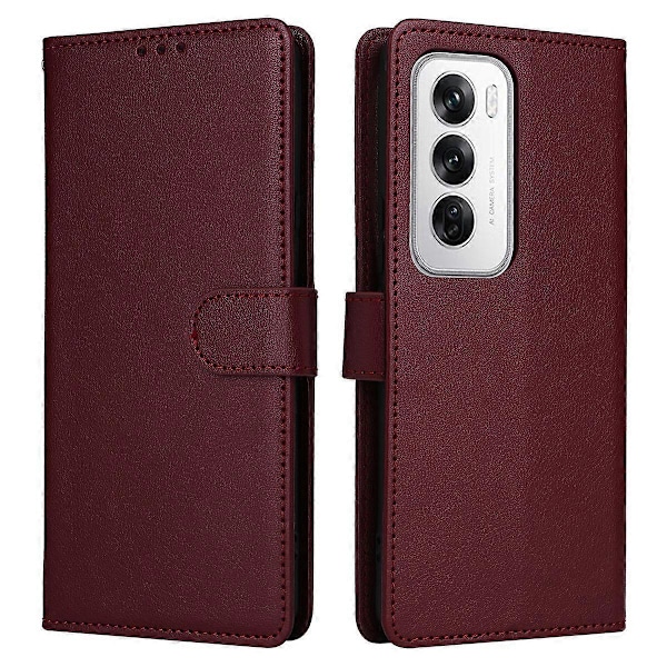 Til Oppo Reno12 Pro 5G (Global) Etui Wallet Stand View PU Læder Telefon Cover Multicolor Style D