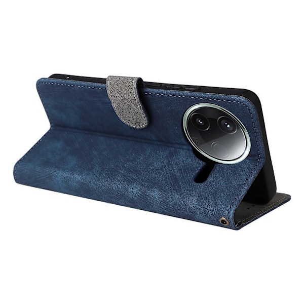 Til Xiaomi Redmi K80 5G/K80 Pro 5G Wallet Case RFID-blokering PU Læder Cover Stand View - Grøn Multicolor Blue