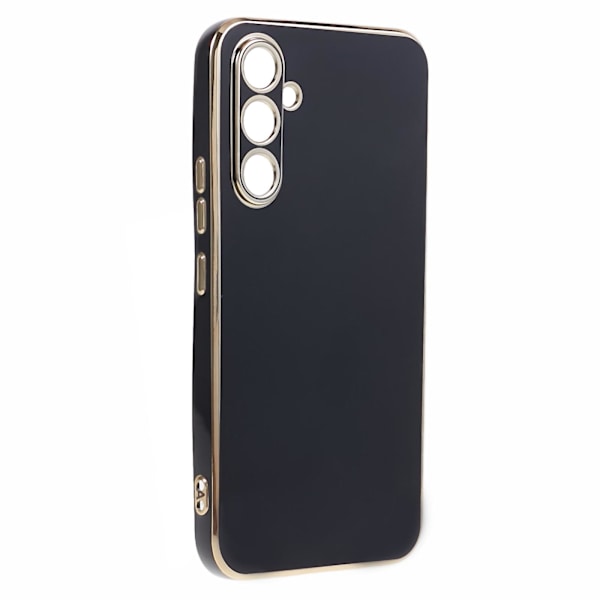 Mjukt Tpu- case för Samsung Galaxy S23 Fe, glänsande 6d galvaniseringstelefon skyddande cover Black