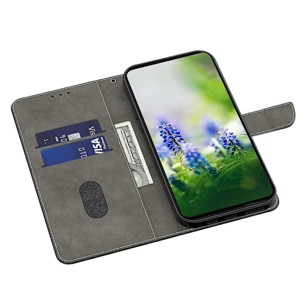Til iPhone 16 Pro Etui Stativ Mønsterprint Læder Telefon Cover- Multicolor Standing Cat
