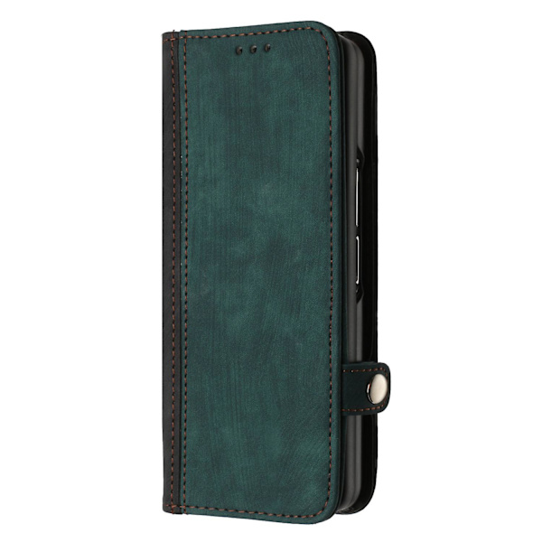 För Samsung Galaxy Z Fold3 5g Pu Läder Phone case Korthållare Cover Blackish Green