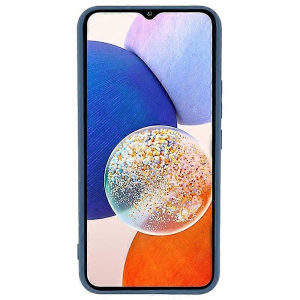 För Samsung Galaxy A14 5G/4G Gummibelagt TPU Skyddsfodral Fiberfoder Fallskydd Mobilskal Multicolor Style I