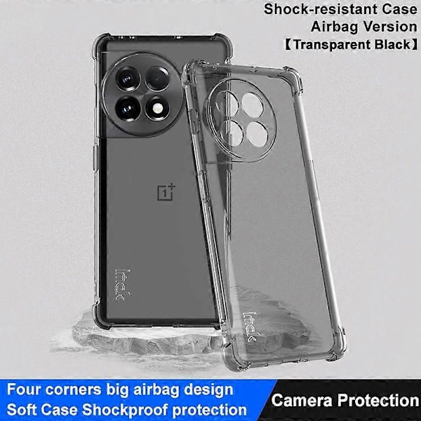 IMAK TPU-deksel med luftpute i fire hjørner for OnePlus Ace 2 5G/11R 5G
