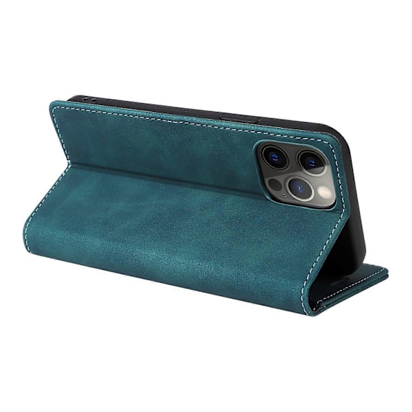 006-serien Fodral för iPhone 15 Pro Max PU Läder Vikbart Ställ Telefonskydd Multicolor Style E